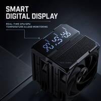 ZEROMASTER 120mm 70.15CFM Pendingin Udara CPU Dual Tower 6 Heatpipe PWM untuk Intel LGA1851 AMD AM4 AM5 Desktop Gaming