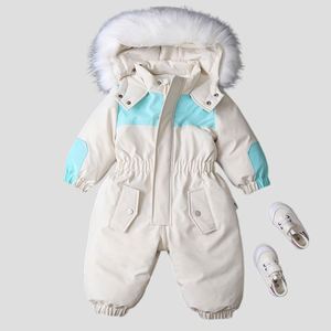 Matching <b>Baby</b> Ski <b>Suit</b> Sets Toddler <b>Snow</b> Bib Overalls Infant Warm Winter Down Coat Kids Hooded Jacket Newborn Snowsuit Ski Pants - Product Image 5