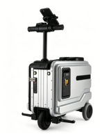 Valise intelligente électrique 20 pouces 2026 avec cadre en aluminium, roues pivotantes, design moderne, autonomie longue portée 10-15 km, bagage portable