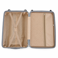 Valise trolley rigide en ABS, 4 roues, serrure à clé, doublure en polyester moderne, légère