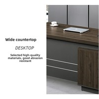 Bureau individuel modulaire contemporain, simple et moderne, durable, design trois amines, pour bureau de direction, en panneau mélaminé, usage hospitalier