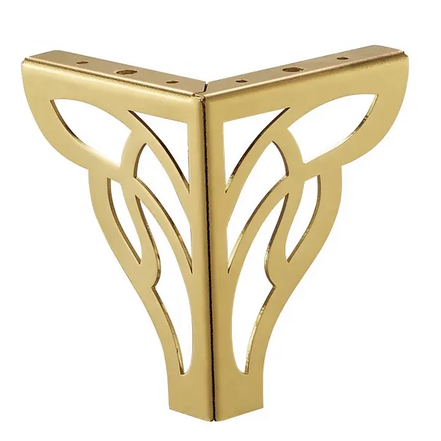 Wejoy מודרני זהב ספה אביזרי ריהוט חומרה רגליים חלול עיצוב מתקפל מאטל רגליים מגולף מיטת רגל