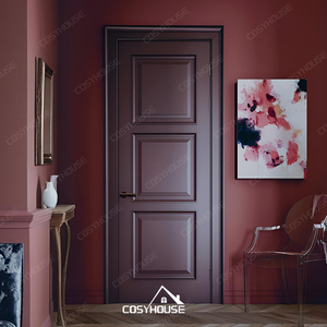 Puerta interior <span class=keywords><strong>de</strong></span> madera maciza moderna personalizada <span class=keywords><strong>de</strong></span> Cosyhouse con <span class=keywords><strong>diseño</strong></span> empotrado y núcleo insonorizado para uso en dormitorio, baño y oficina - Product Image 5