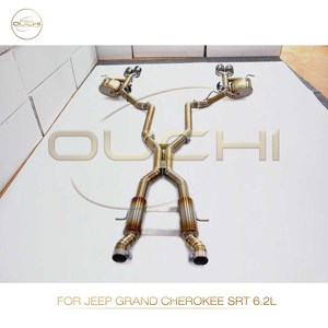 Ouchi 6.2L โลหะไทเทเนียมสีทอง catback สำหรับ Jeep <span class=keywords><strong>Grand</strong></span> Cherokee SRT พร้อมระบบท่อไอเสียวาล์วชิ้นส่วนประสิทธิภาพอัตโนมัติ - Product Image 3