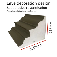 Moulures décoratives en EPS pour corniches, décoration murale extérieure de villa, imperméables, écologiques, résistantes à la pourriture, cadre de fenêtre recouvert de ciment
