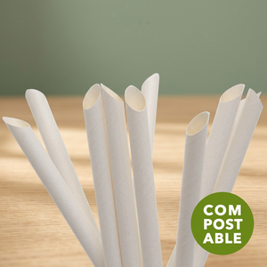 Pailles en papier géantes pour Bubble Tea 12x200 MM - 100 PCS. - Product Image 2