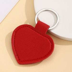 Vintage Custom Fashion Design <b>Key</b> <b>Holder</b> Genuine Circle Metal Zinc Alloy <b>Key</b> Ring Gift PU Leather Keychain - Product Image 5