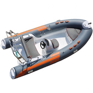 Thuyền cao tốc thể thao RIB Hypalon 4,3m (14ft) đạt chứng nhận CE, thân vỏ sợi thủy tinh, chất liệu PVC, mới, kèm động cơ, sản xuất tại Trung Quốc - Product Image 4
