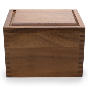 Boîte à recettes en <span class=keywords><strong>bois</strong></span> d'acacia avec séparateurs, organisateur de rangement en <span class=keywords><strong>bois</strong></span> pour cartes de recettes et onglets d'index - Product Image 3