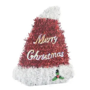 للبيع المباشر من المصنع قبعة عيد الميلاد على شكل جليتر زينة معلقة للحيوانات الأليفة
