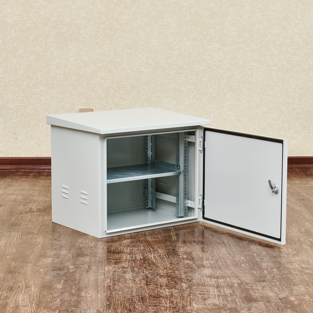 9U Outdoor Server Cabinet IP65 Waterproof Wall Mount Telecom Rack Steel Security Box  External Data Storage Enclosure