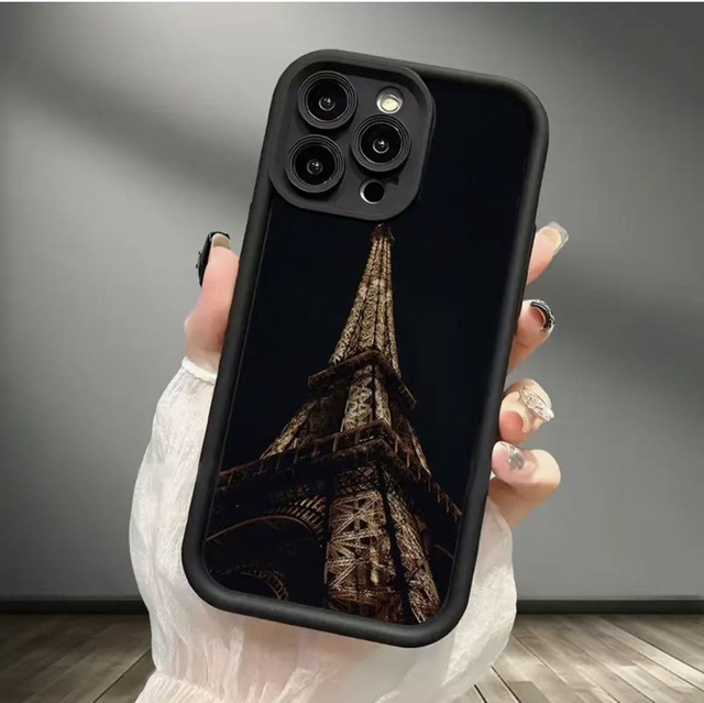Beautiful Iron Tower Print Ladder Lens Style Shockproof TPU Mobile Phone Cover Case for Iphone 11 12 13 14 15 16 17 18 Pro Max