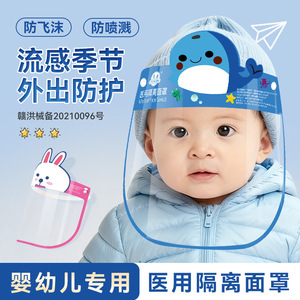 เชนคัง ชิลด์ป้องกันใบหน้าสำหรับเด็ก แบบใส ป้องกันฝ้า สำหรับเด็ก ลายกระต่าย - Product Image 5