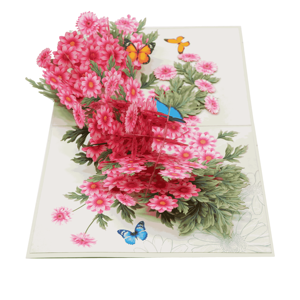 Thanksgiving Valentine's Day Home Decoration <b>Gifts</b> Best Seller Custom Design 3D Pop Card Flower Handicraft Paper Crafts Handmade - Product Image 1