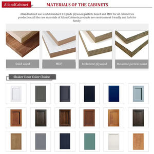 Armoire de cuisine en forme de U verte conçue par Alland Supplier, sous la hotte, pour petite cuisine, avec accessoires - Product Image 4