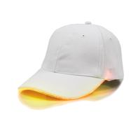 Gorra de Béisbol con Luz LED Brillante para Conciertos, Fiestas Rave, Halloween, Navidad, Acción de Gracias, Decoraciones de Fiesta, Algodón Blanco y Poliéster