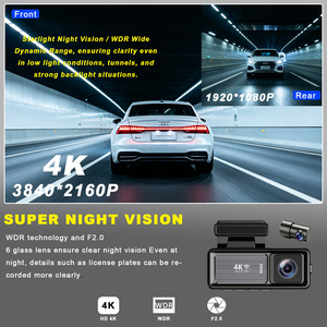 Hot Sales Car Black Box CAR DVR Wifi Gps Dashcam 4k Front and Rear Dual Lens <b>Dash</b> <b>Camera</b> HD Night Vision Dual Lens 4k <b>Dash</b> Cam - Product Image 3