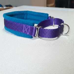 Collar de perro Martingale con forro polar, verde azulado, Morado, para pasear perros, collar sin frotar - Product Image 1