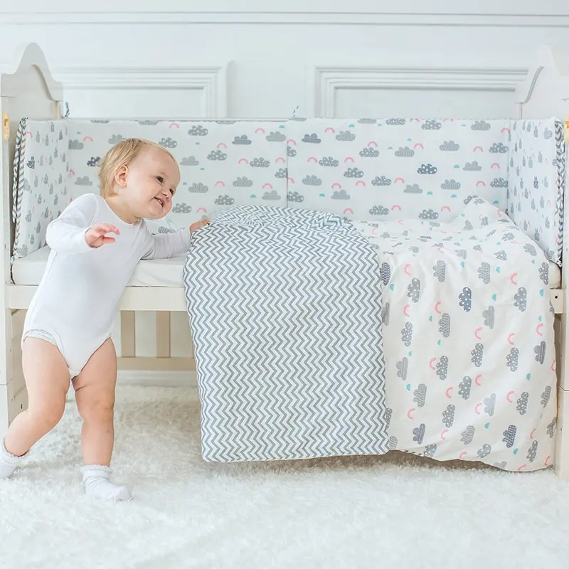 100% Cotton High Quality Baby Crib Children Bedding Sets Cartoon 3pcs Bed Sheet Bed Linen Set Baby Crib Bedding Sets