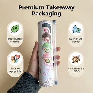 Eco-Friendly Customizable Push-Up Sushi Tube Custom Sushi Packaging Box Wholesale Low MOQ - Product Image 6