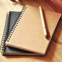 Carnet de croquis écologique à spirale, 100 feuilles, papier à dessin A4/A5/A6/B5, couverture en cuir/PVC, impression personnalisée pour cadeaux