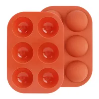 Pack sucker chocolate hard candy molds silicone 6 cavity swirl