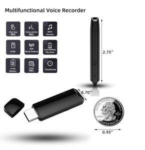 Enregistreur vocal numérique USB mini à branchement direct et à activation vocale pour cours et interviews, avec fonction clé USB - Product Image 4