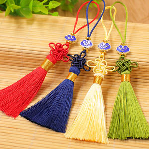Prêt à expédier – Pompons chinois multicolores de haute qualité avec franges, 13 cm, en polyester - Product Image 4
