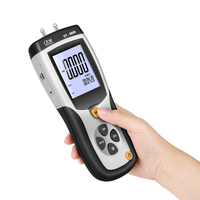 Manomètre à pression différentielle DT-8890 CEM Grand écran LCD double avec rétroéclairage Indication de batterie faible et mise hors tension automatique