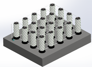 ระบบปลูกผักไฮโดรโปนิกส์แนวตั้งอัตโนมัติแบบมีมอเตอร์  สำหรับใช้ในบ้าน พร้อมปั๊มหลัก  ควบคุมด้วย PLC รับประกัน 6 เดือน - Product Image 5