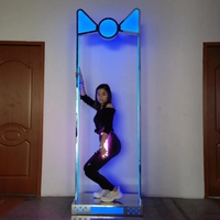 Bar Gogo Sexy humide interactif scène lumières discothèque pôle danse roue de prière pratique spirituelle Cage lampe noeud papillon