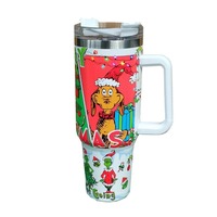 Gobelet isotherme en acier inoxydable personnalisé de 40 oz à double paroi, tasse à café de voyage, gobelet de 40 oz avec poignée