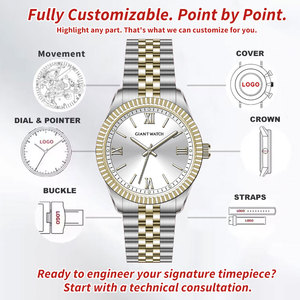<span class=keywords><strong>Nuovo</strong></span> Modello di Orologi Maschili di Lusso con Logo Personalizzato, Orologio da Polso Sportivo Luminoso Classico alla Moda con Movimento al Quarzo - Product Image 2