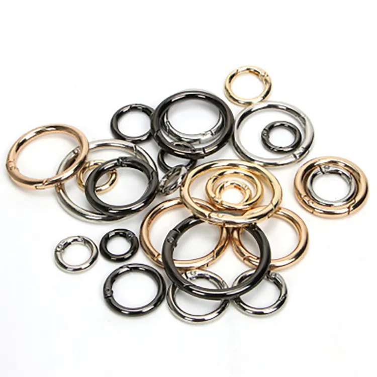 High Quality Metal Open Ring Alloy Custom Size Spring O Ring Buckle For Lady Bags