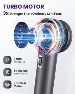 Luxurious RV Water Mist Handheld <b>Fan</b> Portable <b>USB</b>/Battery Powered Outdoor <b>Mini</b> <b>Fan</b> with Rechargeable Battery for Household Use - Product Image 2