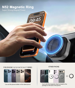 Support magnétique pour téléphone à ventouse électrique 360° °   Miroir rotatif pliable pour pare-brise, tableau de bord, bureau, salle de sport, surface lisse - Product Image 3