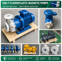 Pompe centrifuge magnétique chimique en acier inoxydable sans joint 0,5 CV CQB-F, résistante aux acides et aux alcalis, en fluoroplastique pour applications chimiques