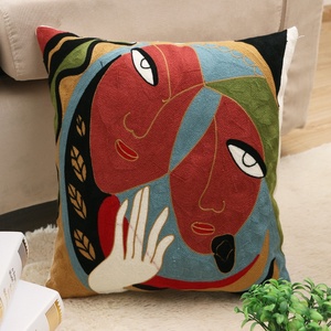 Funda de almohada cuadrada bordada estilo <span class=keywords><strong>Picasso</strong></span>, 100% algodón, funda de cojín para sofá, funda de cojín para silla de coche, 45x45cm sin relleno - Product Image 6