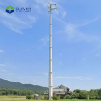 Torre Hexagonal de Acero Galvanizado, Torre Monopolo de Radio para Comunicaciones, Pequeña, para Uso con Microondas y Antenas
