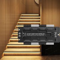 SXZM Capteur de mouvement intelligent Contrôleur d'éclairage d'escalier 32 Escalier 12V 24V Smart LED Dimmer Prévention des courts-circuits
