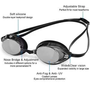 スイミングメガネミラーコーティングスポーツスイムゴーグルUV PCレンズ防水大人用 - Product Image 6