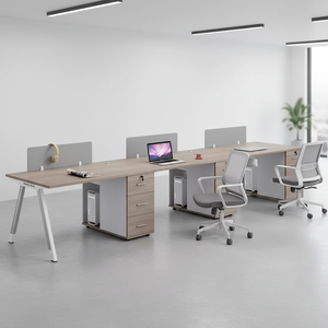Open Modular Office Furniture <b>Desk</b> Computer Table <b>Small</b> File Cabinet Combination Workstation - Product Image 4