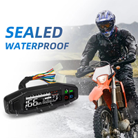 Odometer Speedometer sepeda motor Universal, instrumen Digital layar LED Sensor Tachometer
