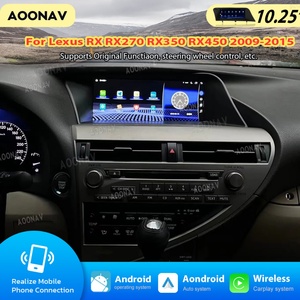256G 10.25 Inch Car Radio for Lexus RX RX270 RX350 RX450H 2009-2015 Android Auto Multimedia GPS Video Carplay Player Dual System - Product Image 2