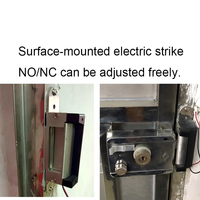 Serrure électrique robuste conforme à la norme ANSI, série NO/NC réglable, 12/24V, force de maintien de 1000 kg