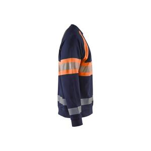 BLAKLADER - 335911588953XS Pull haute visibilité Bleu marine/Orange-EAN 7330509553855 HI-VIS WORKWEAR - Product Image 4