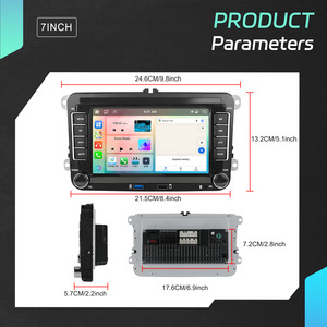 Podofo 4 + 64GB 7 ''Android Autoradio sans fil Carplay & Android Auto GPS WiFi BT FM RDS pour VW/PASSAT/SKODA/POLO/FABIA/<span class=keywords><strong>GOLF</strong></span> 5/<span class=keywords><strong>6</strong></span> - Product Image 5