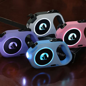 Forniture per animali domestici luce a Led di colore lampeggiante guinzaglio per cani di sicurezza pesante automatico retrattile cucciolo guinzaglio cane - Product Image 1