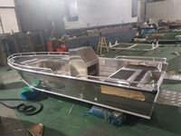 Yacht de luxe de 16 pieds à console centrale, coque en V profond, bateau de sport pour la pêche en rivière, en lac, ou la pêche au bar, en aluminium soudé, à vendre
