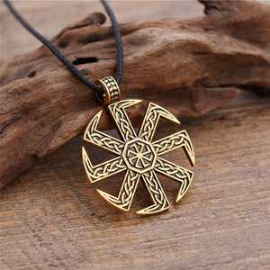 Bijoux Viking européens et américains, collier en alliage avec pendentif slavique pour hommes, style nordique - Product Image 1